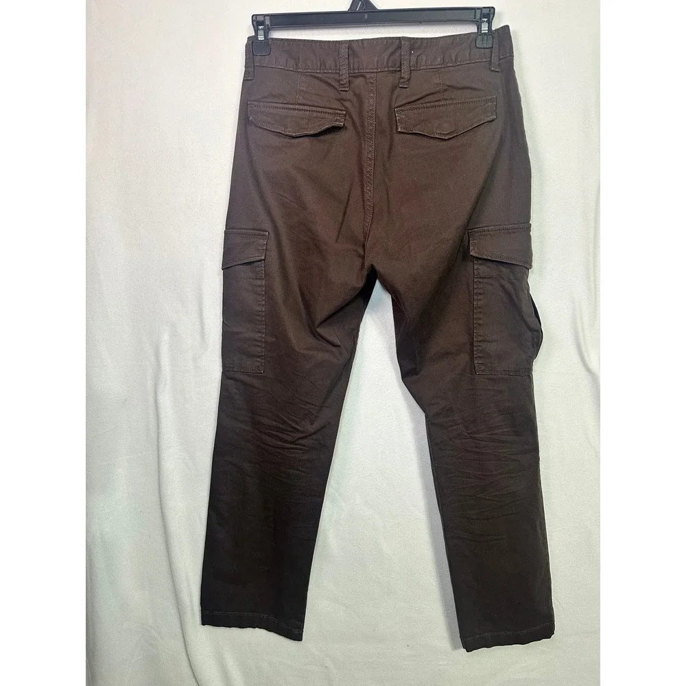 Old Navy Mens Straight Built-In‎ Flex Cargo Pants Brown 32x30 Utility Trousers